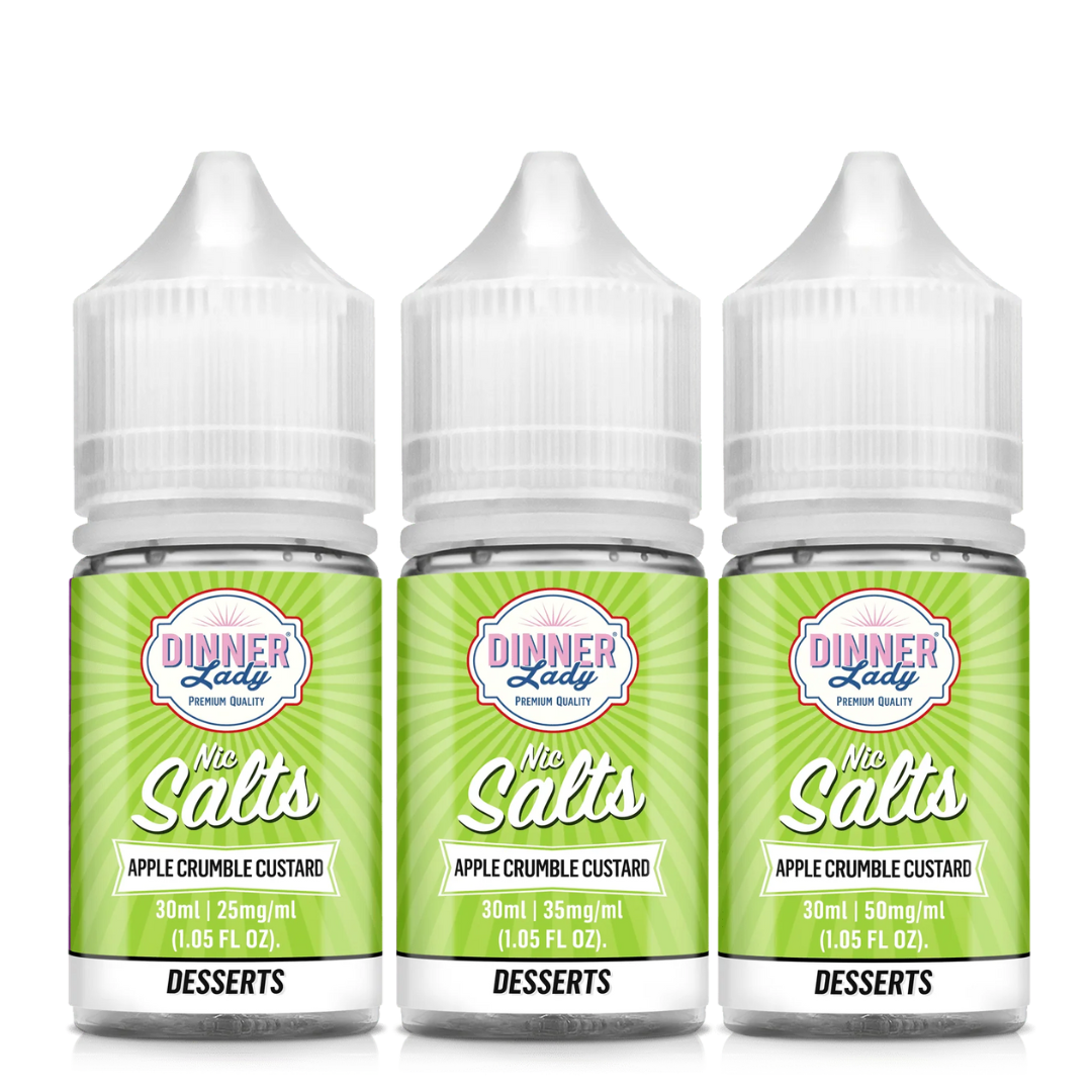 Dinner Lady Nic Salt Apple Crumble Custard Vape Juice 30ml (Sale)