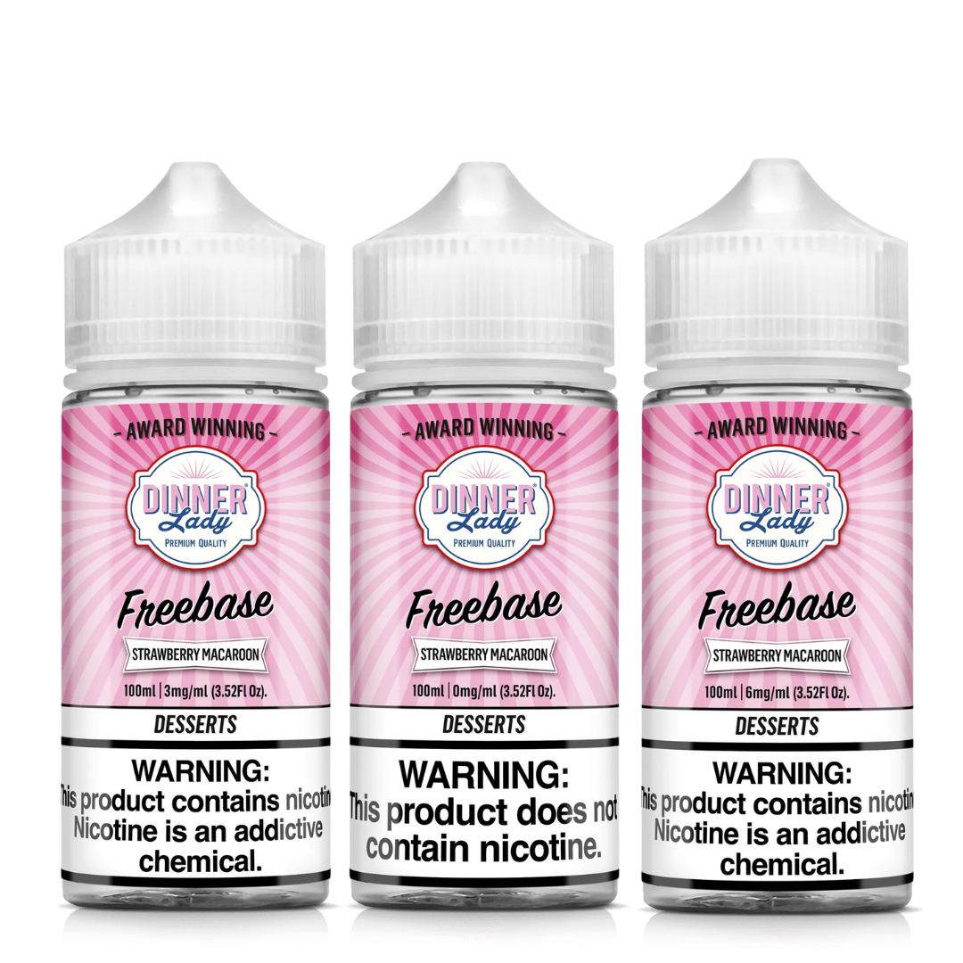 Dinner Lady Strawberry Macaroon Vape Juice 100ml (Sale)