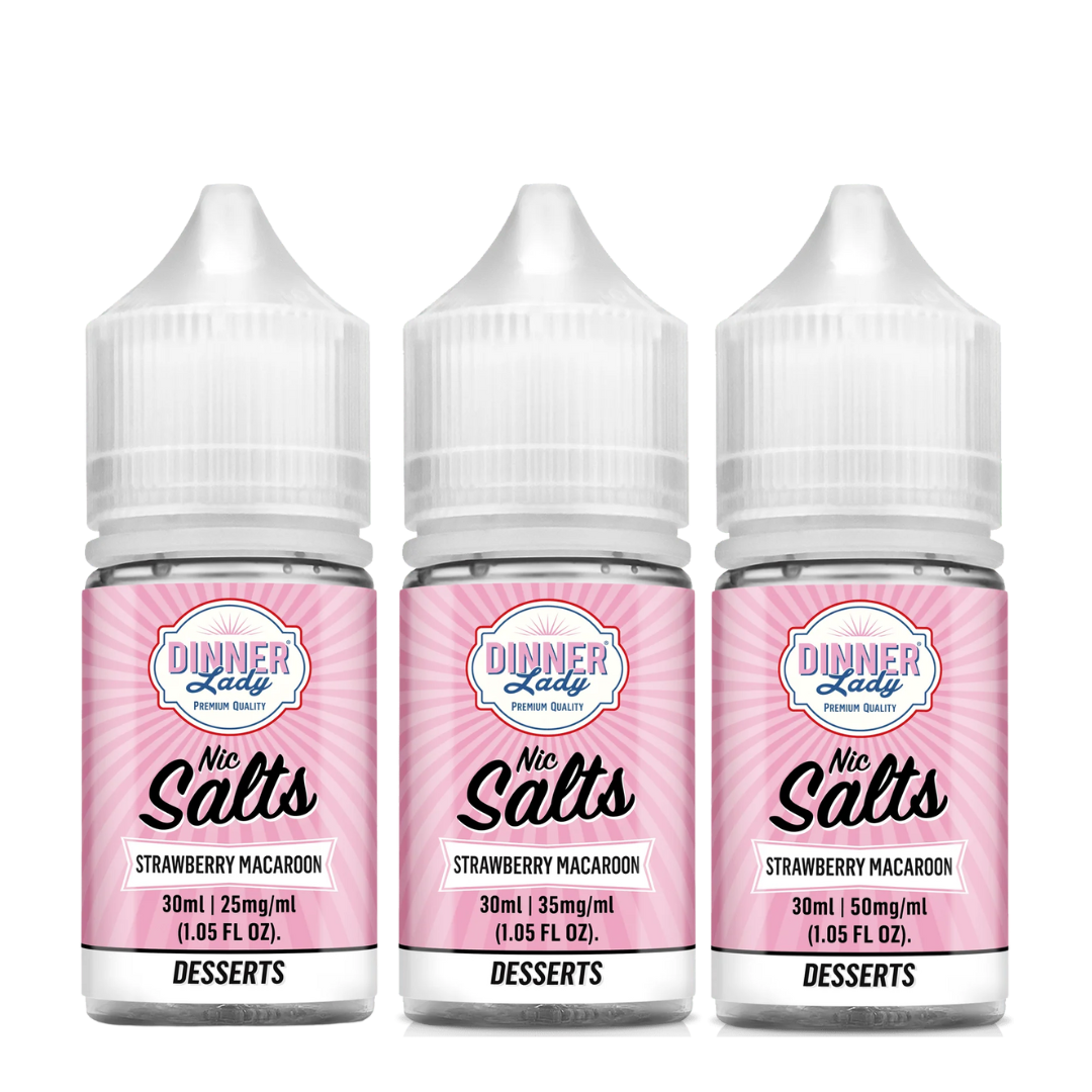 Dinner Lady Nic Salt Strawberry Macaroon 30ml (Sale)