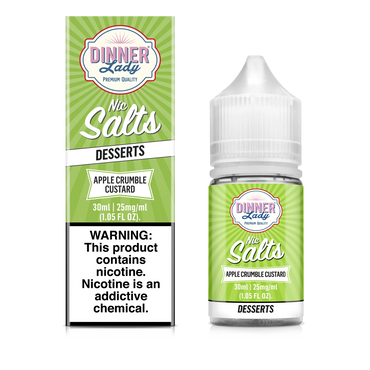 Dinner Lady Nic Salt Apple Crumble Custard Vape Juice 30ml (Sale)
