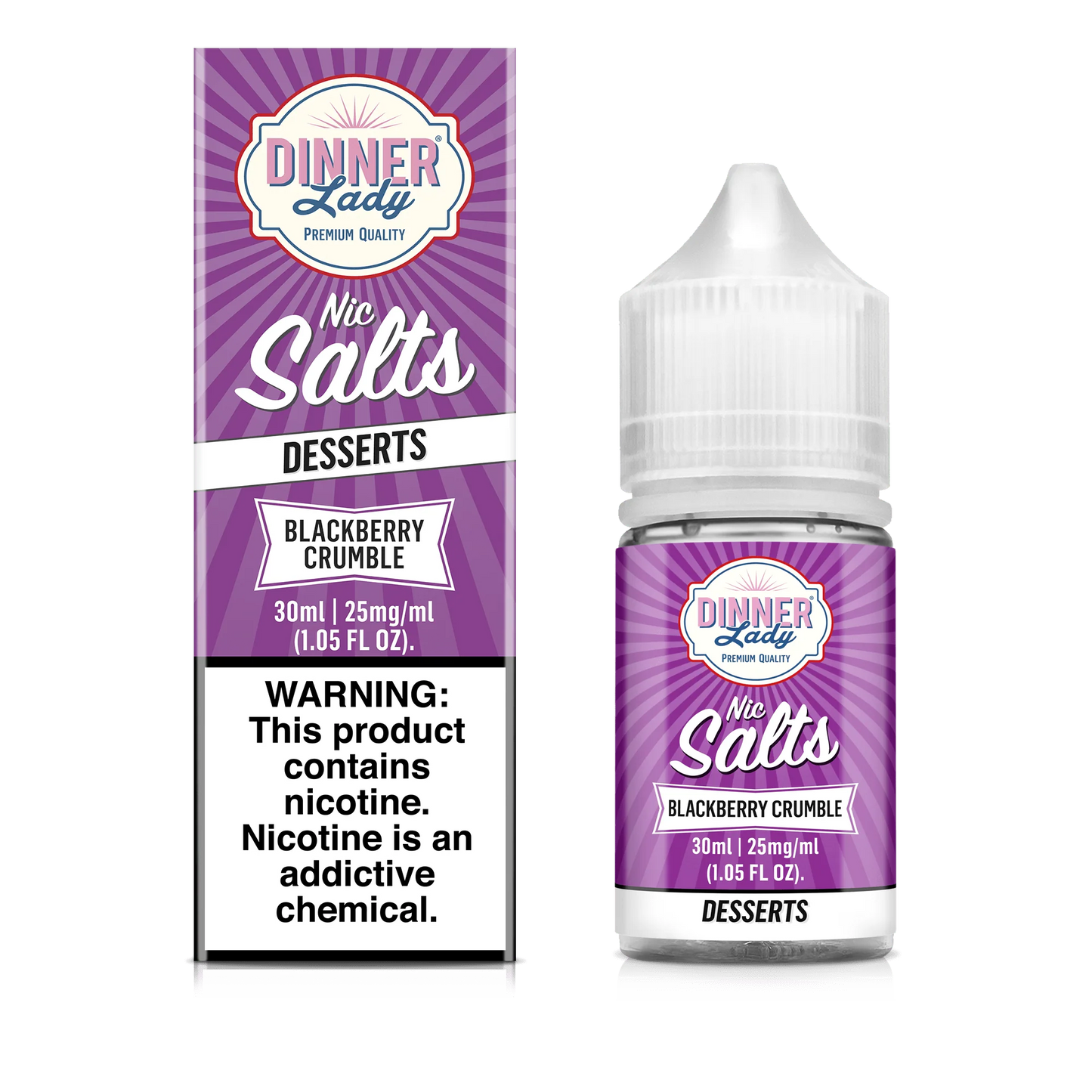 Dinner Lady Nic Salt Blackberry Crumble Vape Juice 30ml (Sale)
