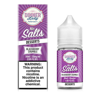 Dinner Lady Nic Salt Blackberry Crumble Vape Juice 30ml (Sale)
