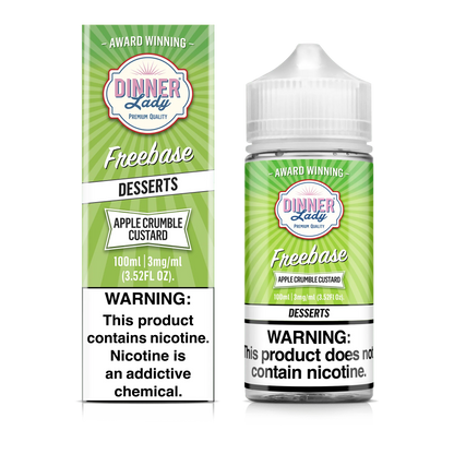 Dinner Lady Apple Crumble Custard Vape Juice 100ml (Sale)