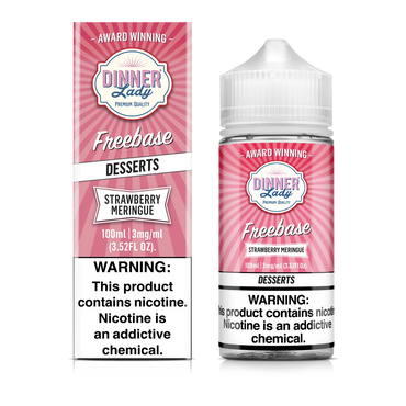 Dinner Lady Strawberry Meringue 100ml Vape Juice (Sale)