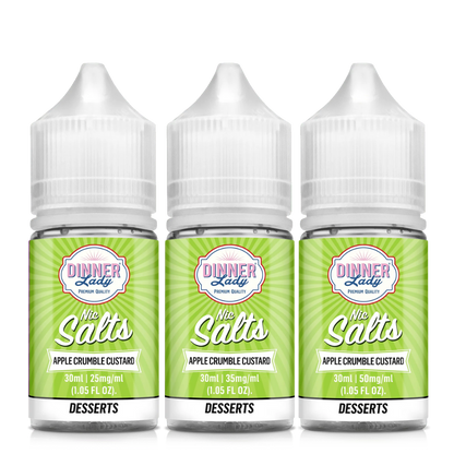 Dinner Lady Nic Salt Apple Crumble Custard Vape Juice 30ml (Sale)
