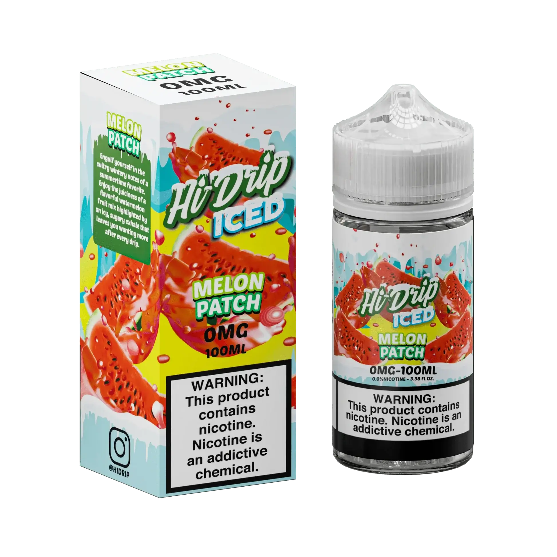 hi-drip iced melon patch vape juice 100ml