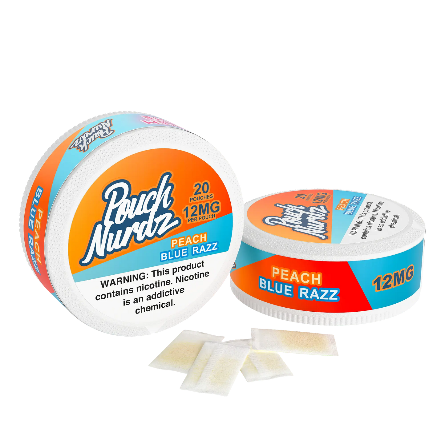 Pouch Nurdz Nicotine Pouches - Peach Blue Razz