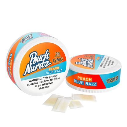 Pouch Nurdz Nicotine Pouches - Peach Blue Razz