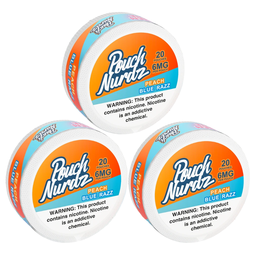 Pouch Nurdz Nicotine Pouches - Peach Blue Razz