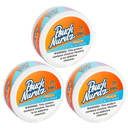 Pouch Nurdz Nicotine Pouches - Peach Blue Razz