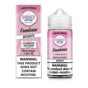 Dinner Lady Strawberry Macaroon Vape Juice 100ml (Sale)