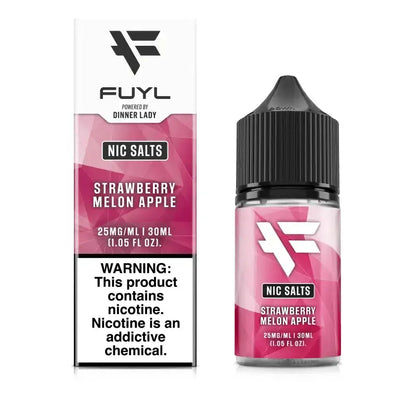 Dinner Lady FUYL Nic Salt Vape Juice Strawberry Melon Apple 30ml (Sale)
