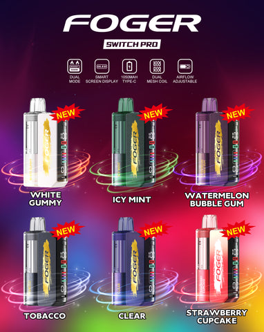 foger switch pro disposable vape kit new flavors