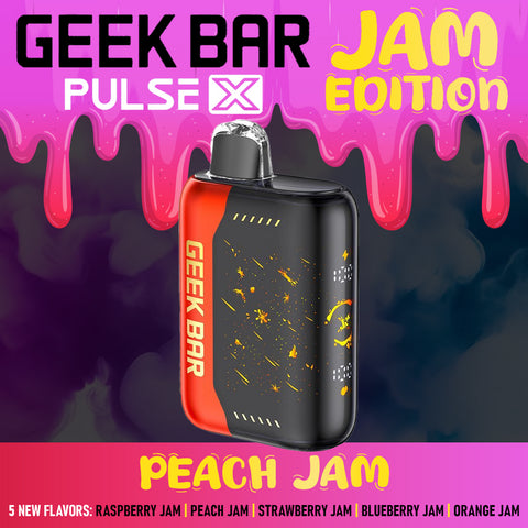 geek bar pulse x jam edition peach jam