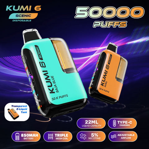 kumi 6 scenic 50k vape features