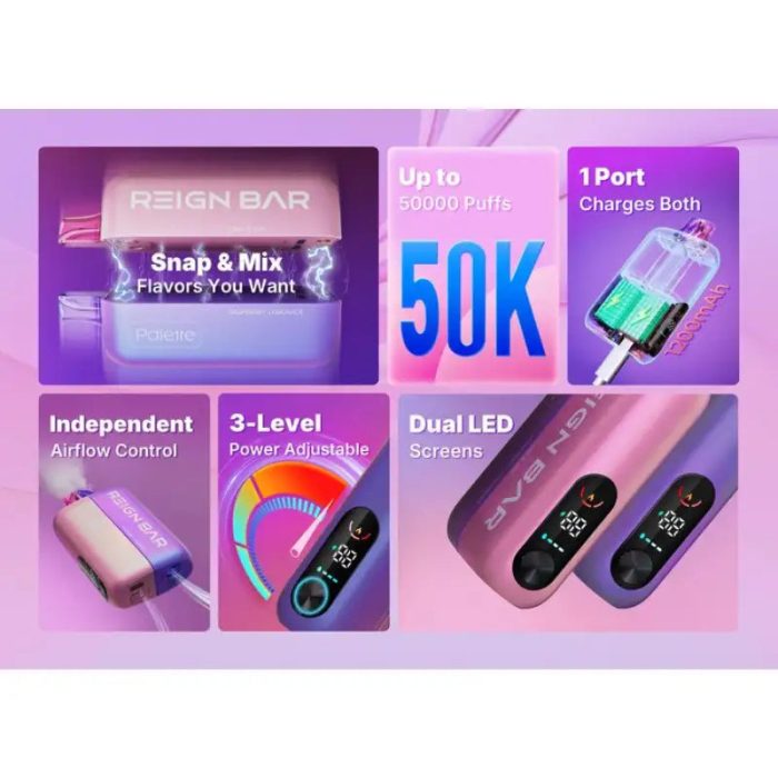 REIGN BAR Palette 50K Disposable Vape - Image 3
