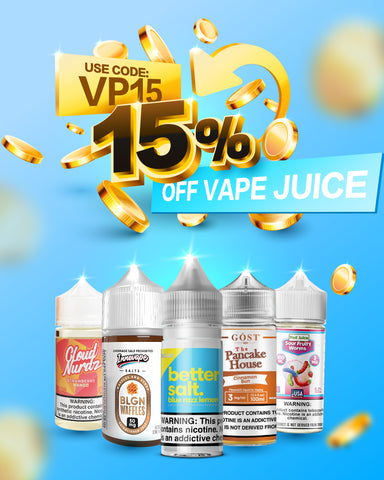 vape juice sale 18 percent off