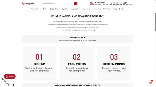 vapingland royalty program